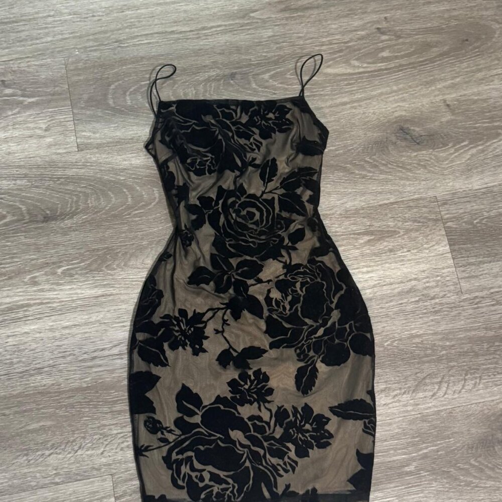 Windsor Bodycon Mini Floral Mesh Dress